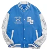 Skeleton Print Varsity Jacket