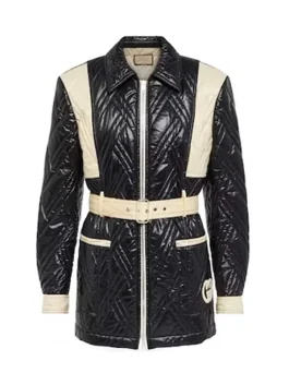 Sundance Film Festival 2023 Dakota Johnson Matelassé Leather Jacket