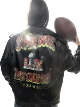 Super Bowl LIX Tabitha Oversized Moto Jacket