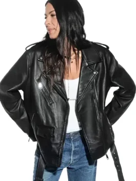 Super Bowl LIX Tabitha Oversized Moto Jacket
