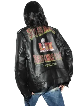 Super Bowl LIX Tabitha Oversized Moto Jacket