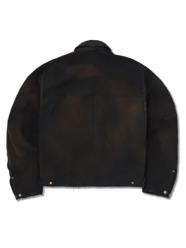 Willy Chavarria Stockton Work Jacket Black Color Back Look