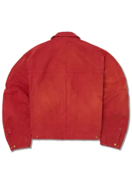 Willy Chavarria Stockton Work Jacket Red Color Back Look