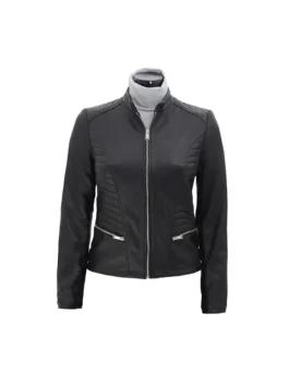 Women’s Black Quilted Leather Jacket