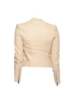Women’s Classic Beige Leather Jacket