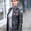 Women’s Fashion Leather Biker Style Jacket Black Lexica