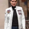 Women’s Fashion Leather Biker Style Jacket White Lexica