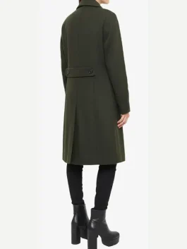 Olive-Green Women’s Wool-Blend Coat
