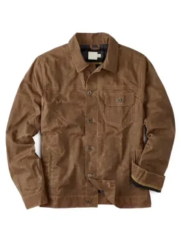 Flint and Tinder Waxed Trucker Jacket for Men