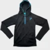 Gymshark Onyx V1 Hoodie highlighting professional fabric grain and luxury half-zip pullover style.