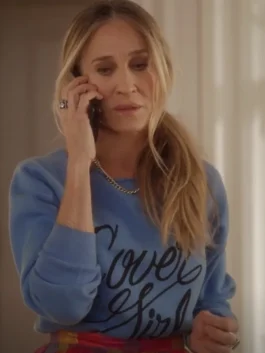 And Just Like That Sarah Jessica Parker Blue Sweatshirt
