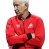 2024 Laver Cup Jacket Front Look Red Color Wearing a old man