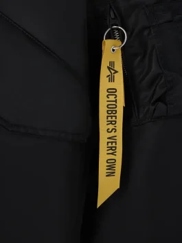 OVO Alpha Industries Bomber Jacket Back Look black Color