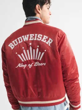 Abercrombie Budweiser Varsity Bomber Jacket