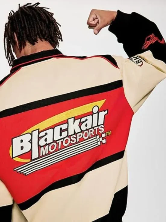 Air Racing Style Varsity Jacket Red