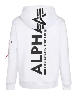 Alpha Industries Hoodie Color White Back Look
