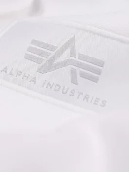 Alpha Industries Hoodie Color White Front Patches