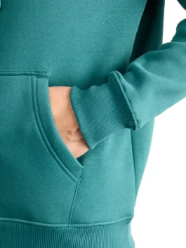 Alpha Industries Hoodie Color Green Front Kangaroo Pockets