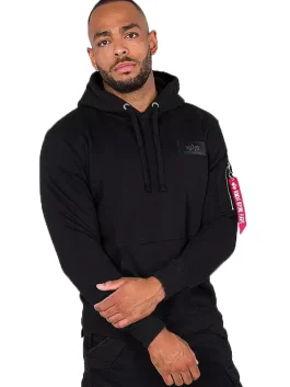 Alpha Industries Front Look Hoodie Color Black