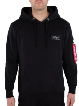 Alpha Industries Front Look Hoodie Color Black
