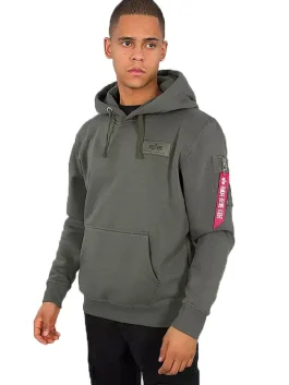 Alpha Industries Hoodie Color Grey Front Look