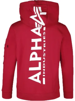 Alpha Industries Back Look Hoodie Color Red