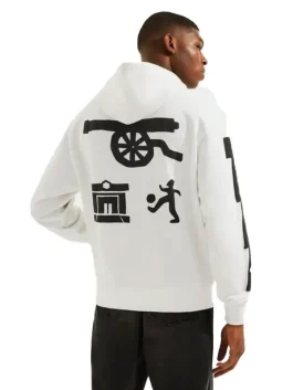 Arsenal N7 White Pre-Historic Hoodie