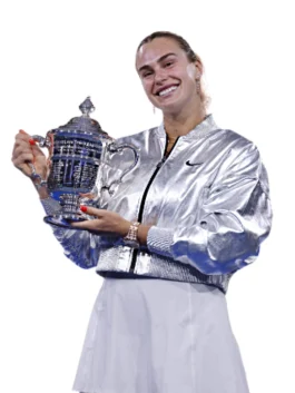 Aryna Sabalenka 2025 US Open Silver Crop Jacket Front Look