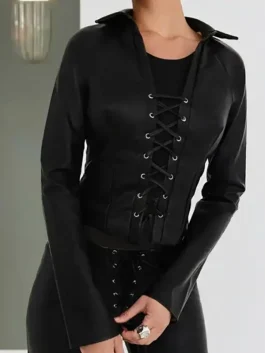 Beyond The Gates 2025 Trisha Mann Black Lace Up Jacket