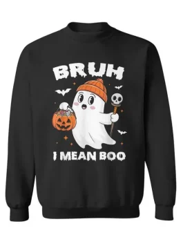 Spooky Bruh I Mean Boo Ghost Pumpkin Sweatshirt