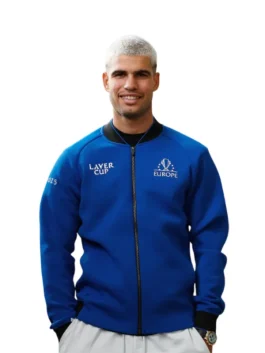 Carlos Alcaraz Laver Cup 2025 Blue Jacket Front Look