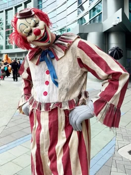 Clown in a Cornfield Jumpsuit Halloween Outfit front look