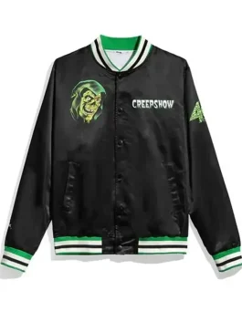 Creepshow Halloween Retro Black Jacket Front Look