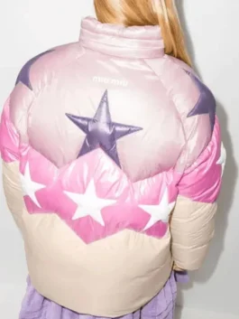 Dua Lipa Pink Puffer Jacket