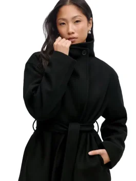 Gina Tricot High Neck Short Jacket Black color front look