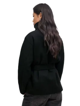 Gina Tricot High Neck Short Jacket Black color Back look