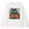 Halloween Cat and Pumpkin Sweatshirt