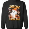 Halloween Ghost Bruh I Mean Boo Pumpkin Sweatshirt