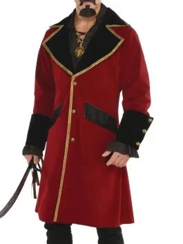 Jack Sparrow Pirates Halloween Coat Front Look