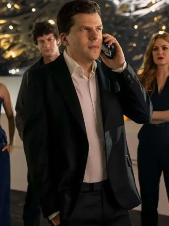 Jesse Eisenberg Now You See Me Now You Don’t 2025 Black Jacket