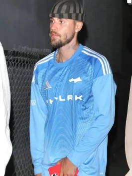 Justin Bieber Skylrk x Adidas Jersey Front Look