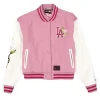 MLB Los Angeles Dodgers Floral Varsity Jacket Front Look