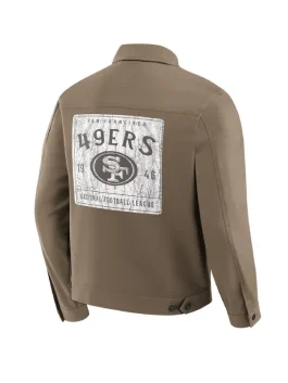 NFL x Darius Rucker San Francisco 49ers Tan Trucker Jacket Back Look