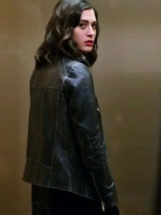 Now You See Me 2 Lizzy Caplan Black Leather Jacket BackLook
