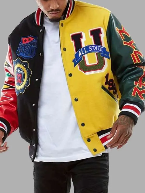 Patchwork Streetwear Bomber Jacket 