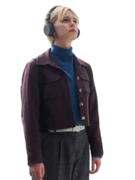 Patience S01 Ella Maisy Purvis Burgundy Jacket