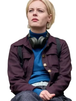 Patience S01 Ella Maisy Purvis Burgundy Jacket