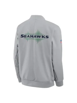 Seattle Seahawks Nike 2025 Rivalries Sideline Bomber Jacket back look