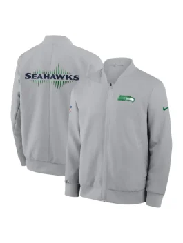 Seattle Seahawks Nike 2025 Rivalries Sideline Bomber Jacket Front And back look