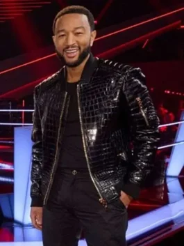 The Voice John Legend Black Leather Jacket
